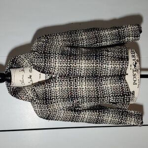 Jones New York- Women's Multi-Color Tweed Virgin wool Suit coat blazer Zip Sz.14